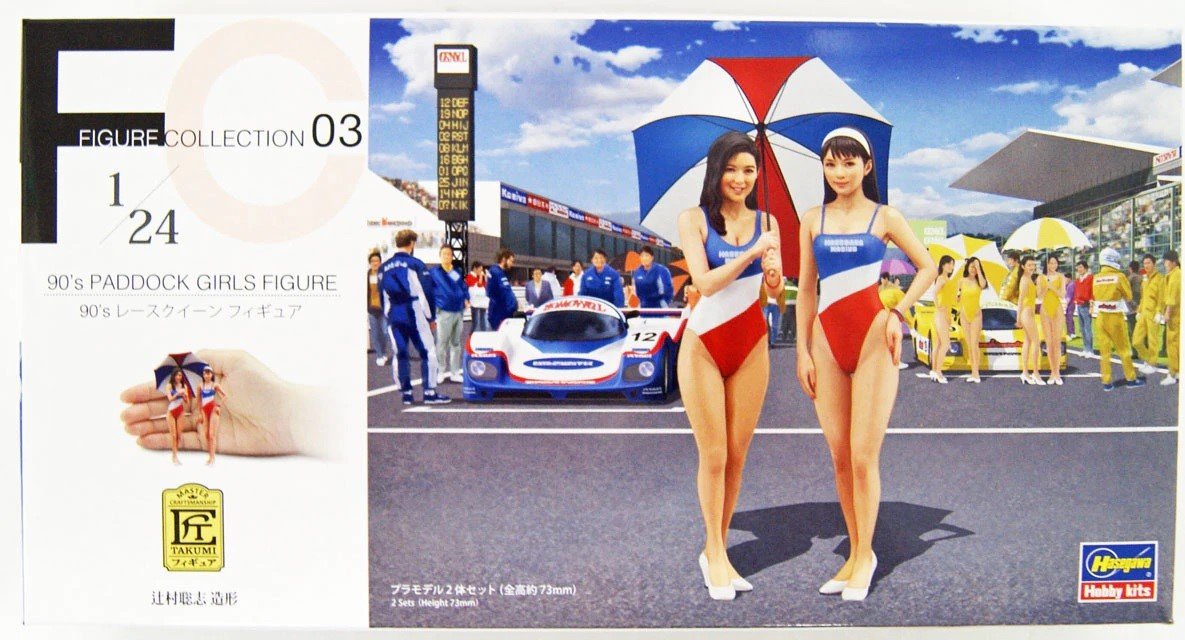 Hasegawa FC03 90&amp;#39;s Paddock Girls Figure 1/24