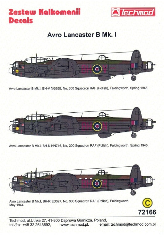 Techmod 72166 Avro Lancaster B Mk. I 1/72 – zdjęcie 2