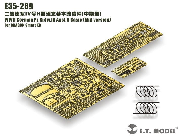E.T. Model E35-289 WWII German Pz.Kpfw.IV Ausf.H Basic (Mid version) For DRAGON 1/35 – zdjęcie 2
