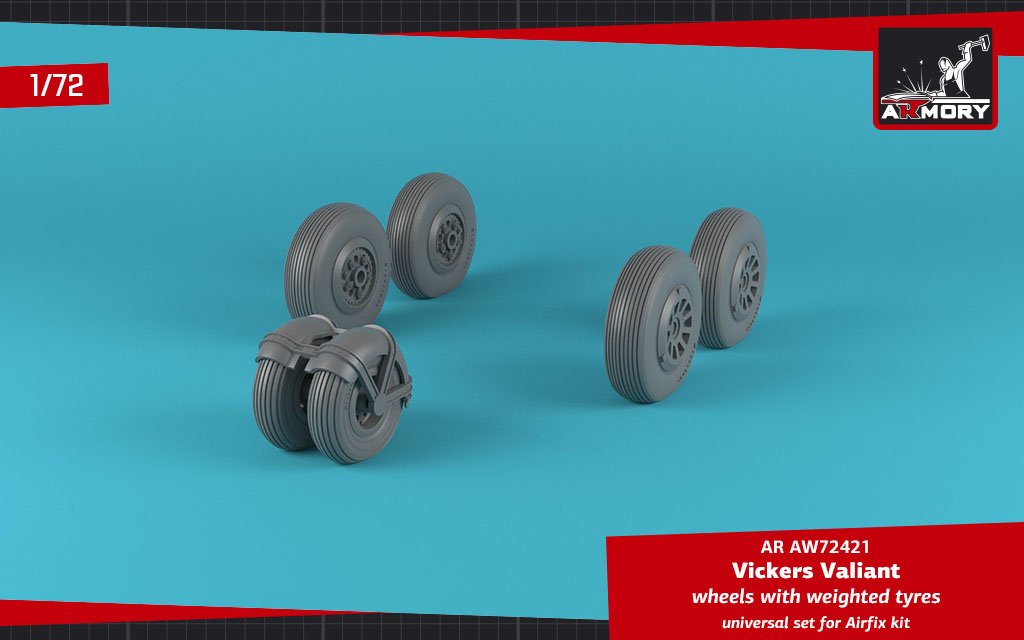 Armory Models AW72421 A.W. Valiant wheels w/ weighted tires 1/72 – immagine 4