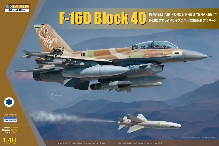 Kinetic K48130 F-16D Block 40 Israeli Air Force F-16D "Brakeet" 1/48