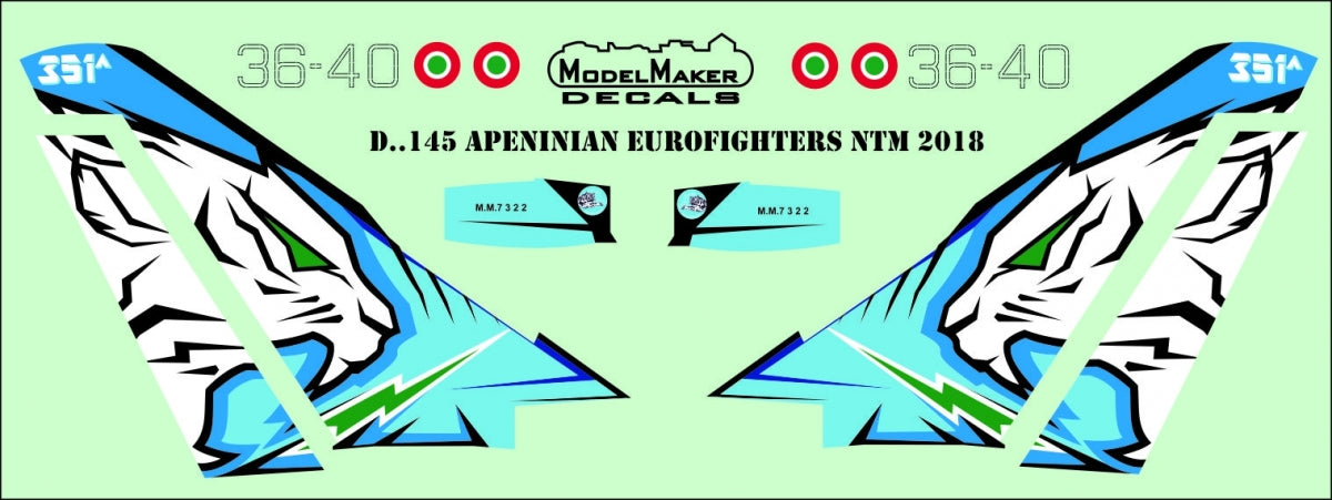 ModelMaker Decals D48145 Apeninian Eurofighters NTM 2018 1/48 – zdjęcie 2