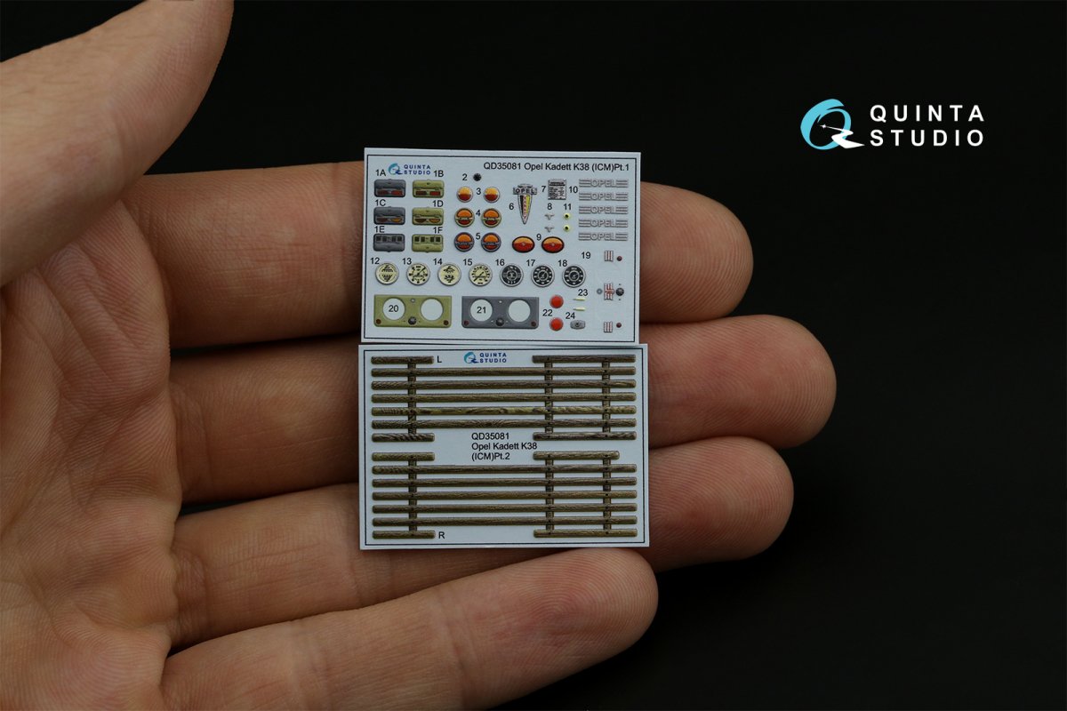 Quinta Studio QD35081 Opel kadett k38 3D-Printed &amp;amp; colored Interior on decal paper (ICM) 1/35 – image 7