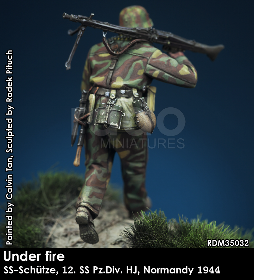 RADO Miniatures RDM35032 Under fire. W-SS MG Schütze, 12. SS-Pz.Div. HJ, Normandy 1944 1/35 – zdjęcie 3