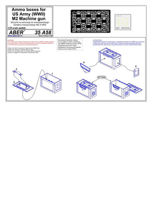 Aber 35A058 Ammunition boxes for Browning M2 (WWII) (1/35) – image 4