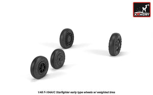 Armory Models AW48317 F-104A/C Starfighter early wheels, w/ optional nose wheels, weighted 1/48 – image 2