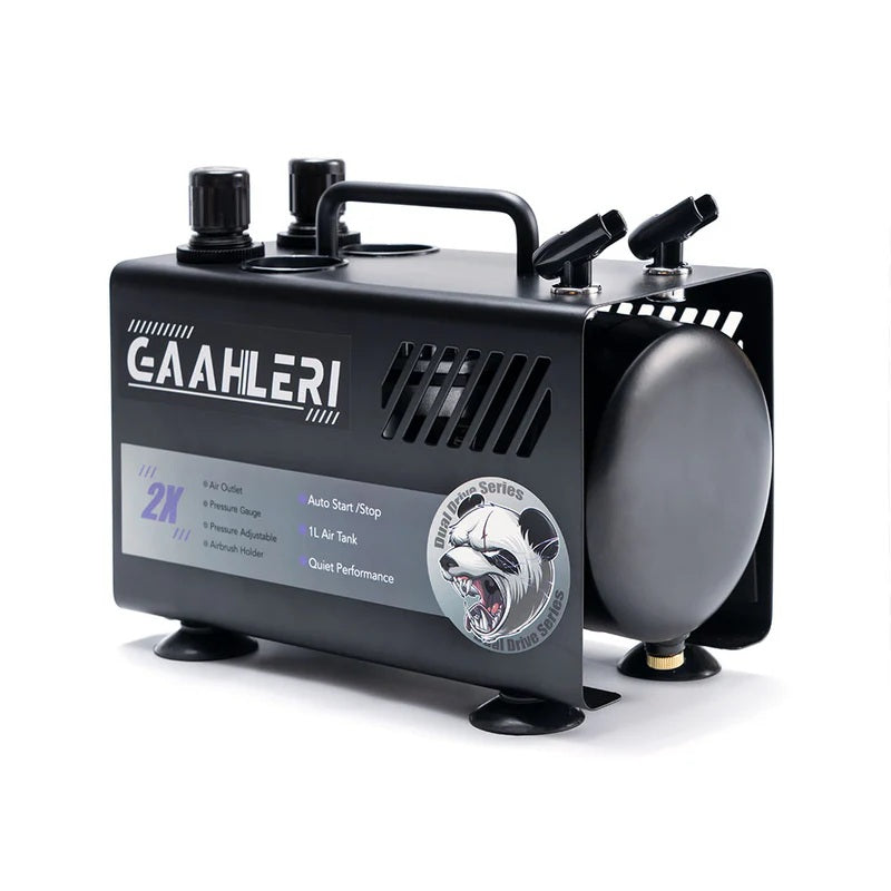 Gaahleri 43127 Dual Drive Series Airbrush Kit Compressor GT-918 – imagen 2