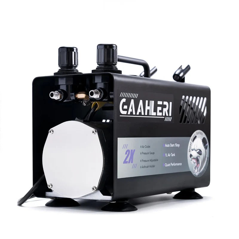Gaahleri 43127 Dual Drive Series Airbrush Kit Compressor GT-918 – imagen 6