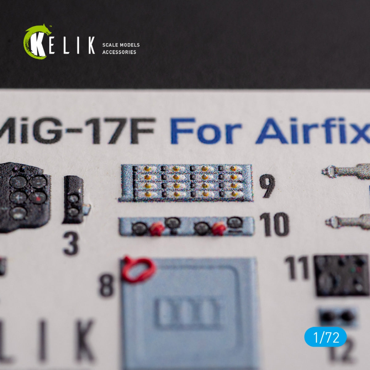 KELIK K72139 Mig-17 Fresco (Shenyang J5) - interior 3D decals for Airfix kit 1/72 – zdjęcie 3