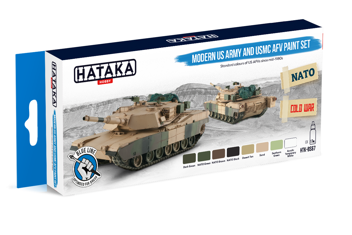 Hataka Hobby HTK-BS67 Modern US Army and USMC AFV Paint Set (8x17ml) – image 2