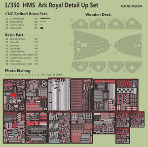 Very Fire VF350004 HMS Ark Royal Detail Up Set Trumpeter 65307 1/350 – zdjęcie 2