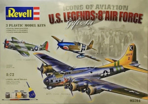 Revell 05794 Flying Legends 8th USAAF (B-17G, P-47D, P-51B) Model Kit