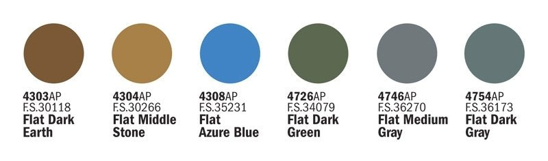 ITALERI 432AP RAF Aircraft II World War (6 Acrylic Paints Set) – zdjęcie 2