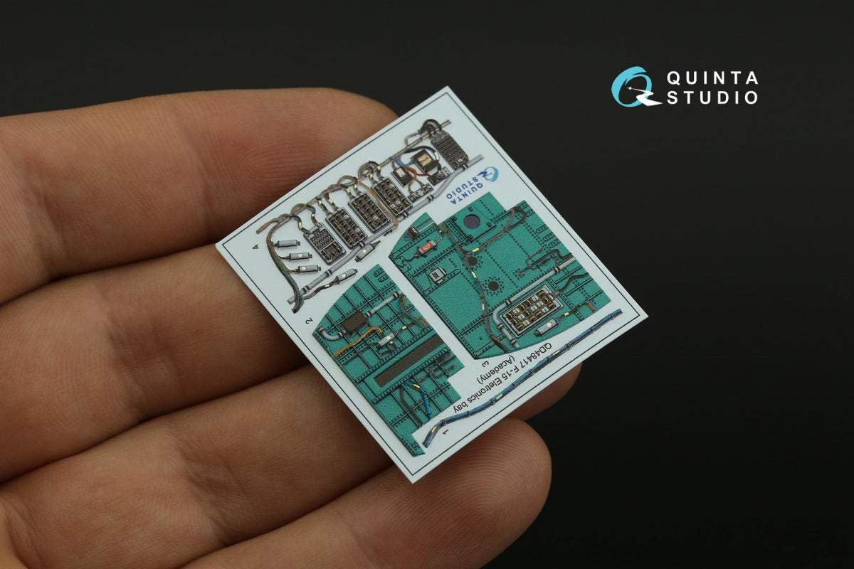 Quinta Studio QD48417 F-15C Eletronics bay 3D-Printed colored Interior on decal paper (Academy) 1/48 – image 2