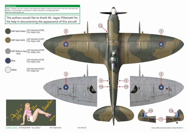 Exito ED48003 DECALS Sexy Spitfires - Supermarine Spitfire LF Mk Vb - VIII - IXe 1/48 – zdjęcie 8