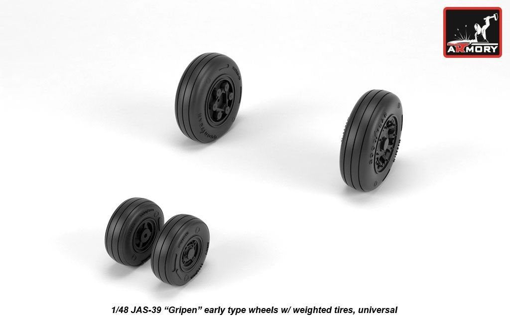 Armory Models AW48503 JAS-39 Gripen wheels w/ weighted tires, early 1/48 – image 4
