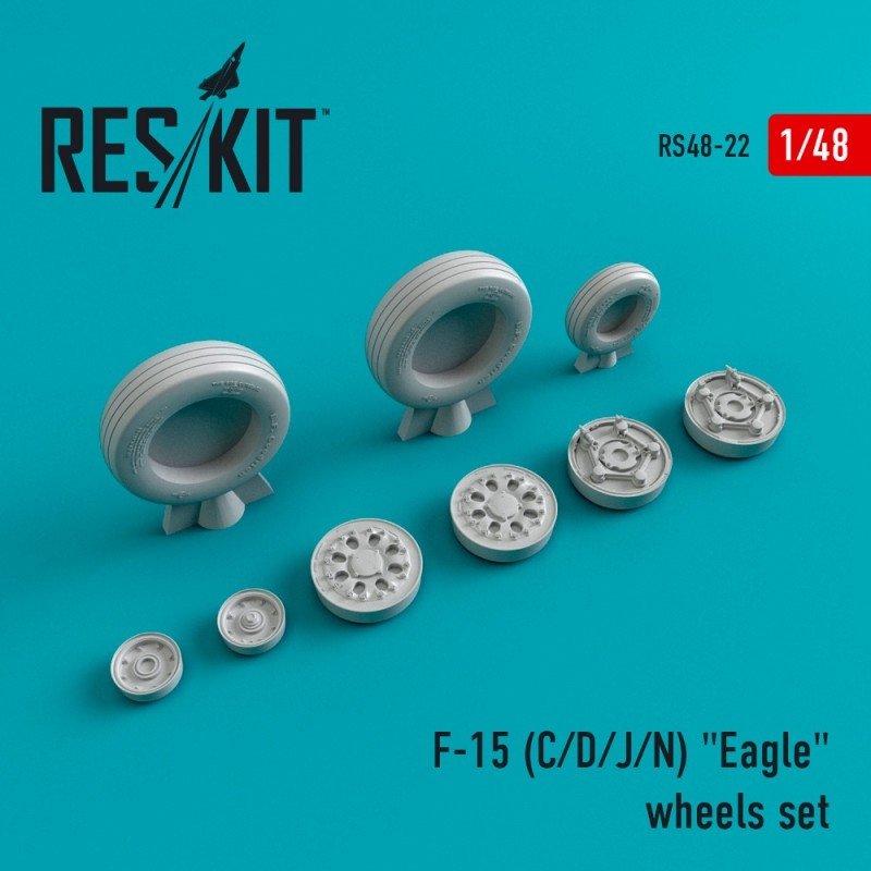 RESKIT RS48-0022 F-15 (C/D/J/N) "Eagle" resin wheels 1/48