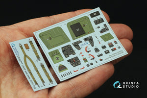Quinta Studio QD32225 P-39N/Q Airacobra interior 3D-Printed colored Interior on decal paper (Special Hobby) 1/32 – image 5