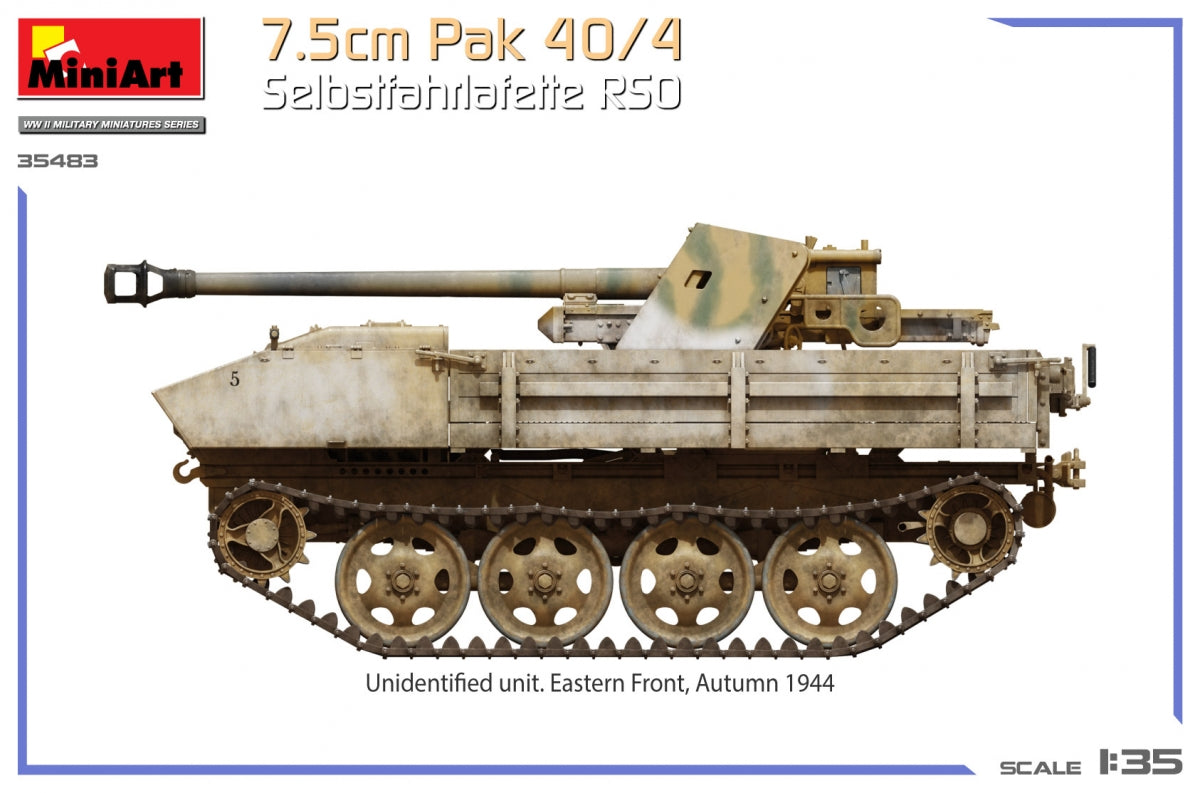 MiniArt 35483 7.5cm Pak 40/4. Selbstfahrlafette RSO 1/35 – zdjęcie 13