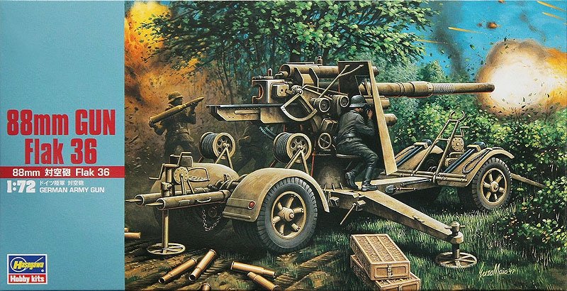 Hasegawa MT38 88mm GUN Flak 36 1/72
