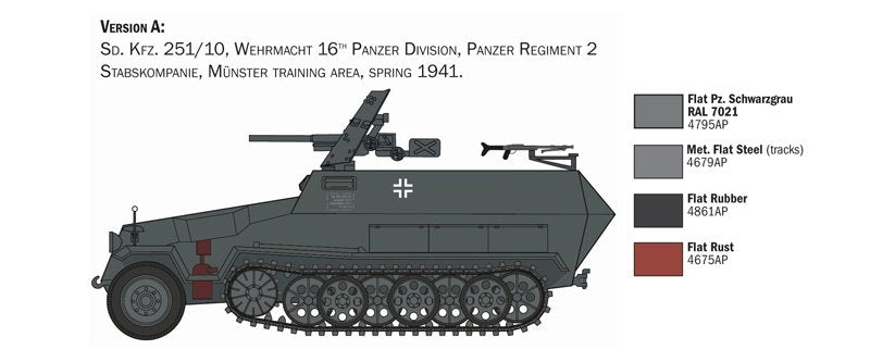 Italeri 7079 Sd.Kfz. 251/10 1/72 – zdjęcie 3