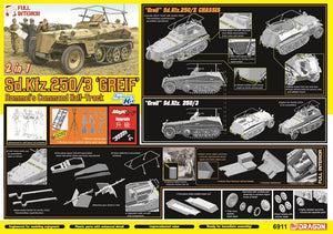 Dragon 6911 Sd.Kfz.250/3 &amp;quot;Greif&amp;quot; Rommel&amp;#39;s Command Half-Track / Z Chassis 1/35