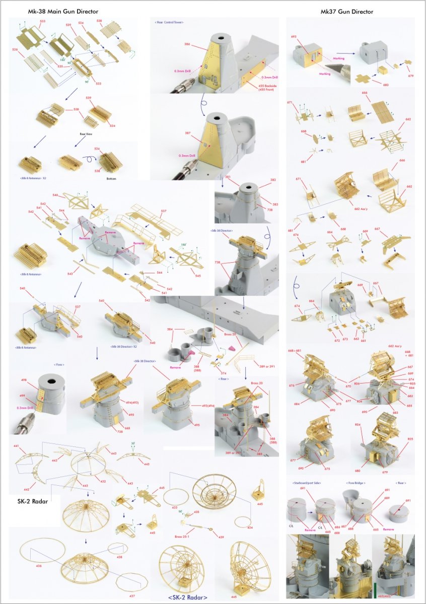 Pontos 22002F1 USS BB-63 Missouri 1945 Detail Up Set (Without wooden deck) 1/200 – zdjęcie 29