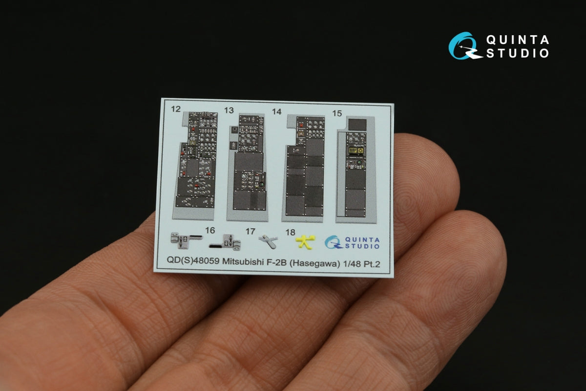 Quinta Studio QDS-48059 Mitsubishi F-2B 3D-Printed coloured Interior on decal paper (Hasegawa) (small version) 1/48 – zdjęcie 6