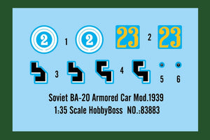 Hobby Boss 83883 Soviet BA-20 Armored Car Mod.1939 1/35 – image 3