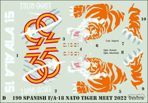 ModelMaker Decals D48199 Spanish F/A-18 NATO Tiger Meet 2022 1/48 – zdjęcie 3