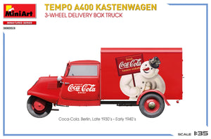 MiniArt 38053 TEMPO A400 KASTENWAGEN 3-WHEEL DELIVERY BOX TRUCK 1/35 – zdjęcie 9