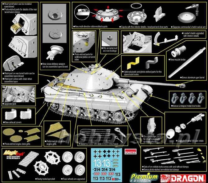 Dragon 6312 Sd.Kfz 182 KINGTIGER PORSCHE 1/35 – zdjęcie 2