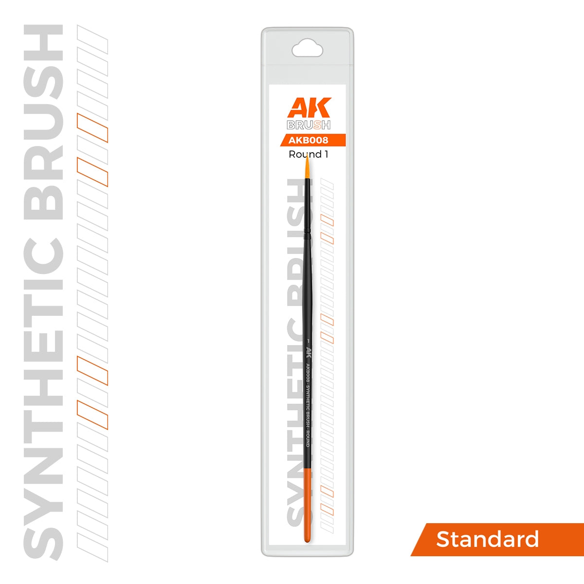 AK Interactive AKB008 AK SYNTHETIC BRUSH – ROUND 1 – zdjęcie 2