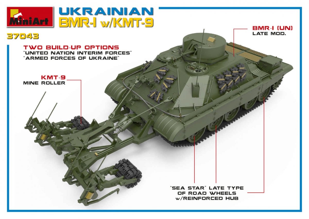 MiniArt 37043 UKRAINIAN BMR-1 w/KMT-9 1/35 – zdjęcie 2