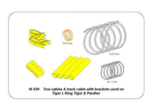 Aber 16030 Tow cables and track cable with brackets used on Tiger I, King Tiger and Panther 1/16 – zdjęcie 6