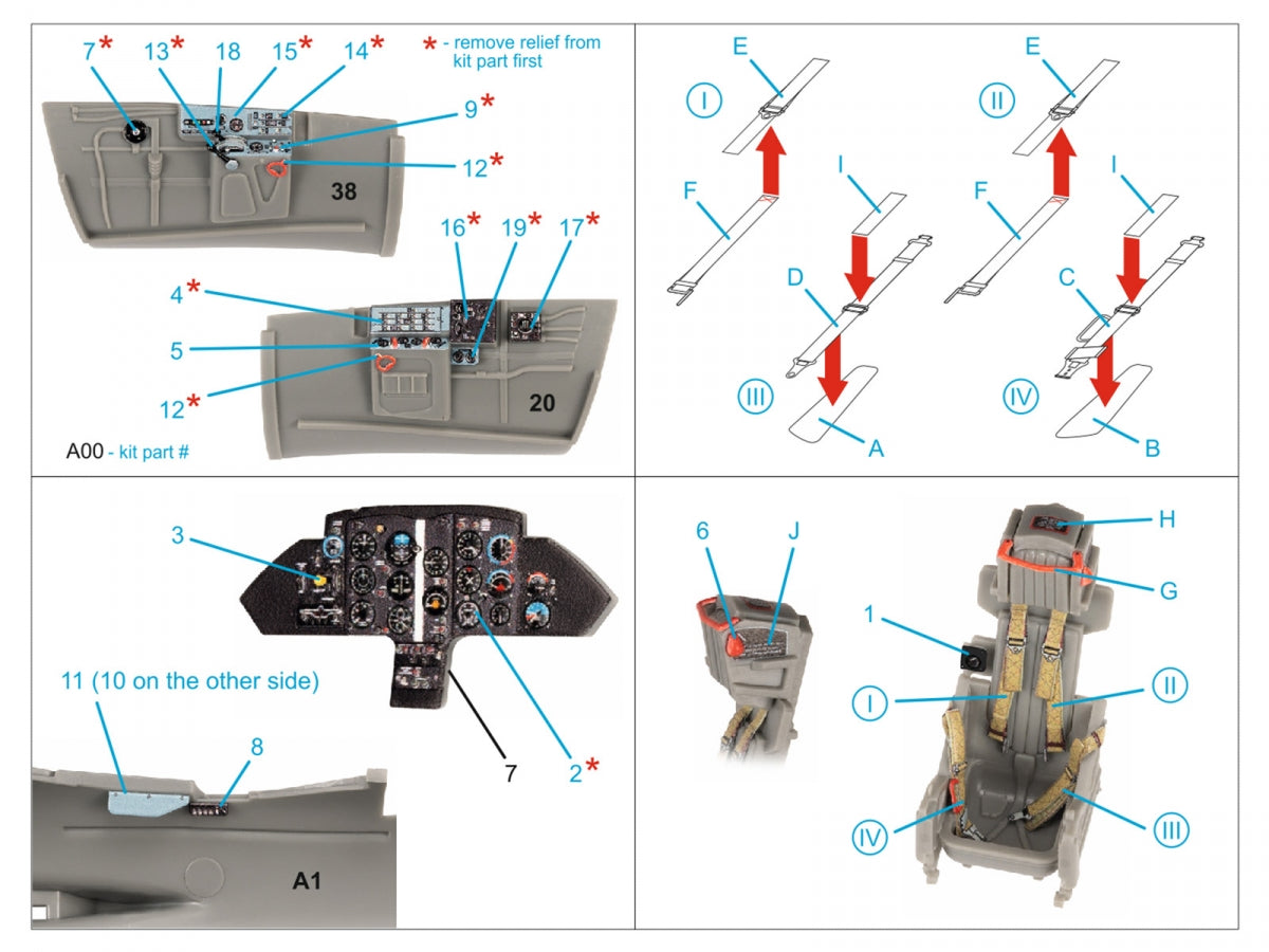 Quinta Studio QD48453 MiG-17F 3D-Printed colored Interior on decal paper (AMMO/Kinetic) 1/48 – image 2