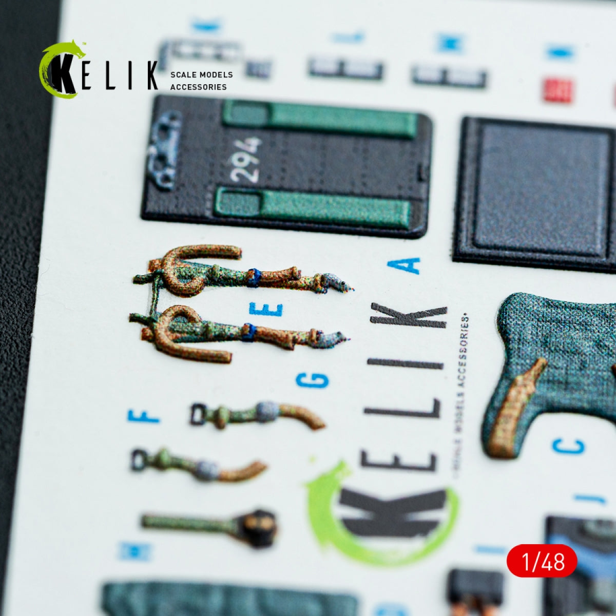 Kelik K48042 Harrier GR1/GR3 interior 3D decals for Kinetic kit 1/48