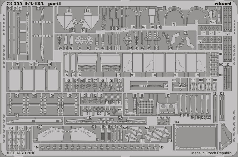 Eduard 73355 F/A-18A Photo etched set for ACADEMY 1/72
