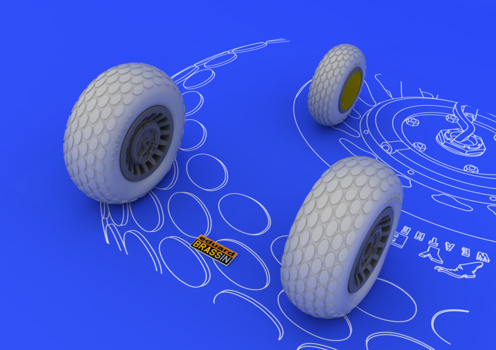 Eduard 648057 P-61 wheels 1/48 (GREAT WALL HOBBY) – image 2