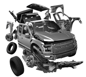 Airfix 6053 QUICKBUILD Ford F-150 Raptor - Grey – zdjęcie 8
