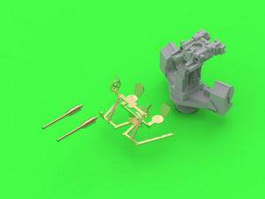 Master SM-350-103 French Twin Gun 37mm/50 (1.46in) Model 1933 – (resin, metal and photo-etched parts) – (4 pcs.) (1/350) – image 4