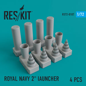 RESKIT RS72-0107 ROYAL NAVY 2&amp;quot; LAUNCHERS (4 PCS) 1/72 – zdjęcie 2