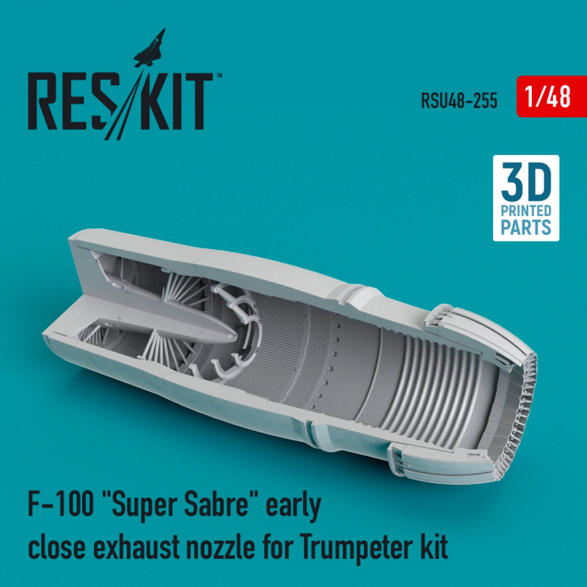 RESKIT RSU48-0255 F-100 &amp;quot;SUPER SABRE&amp;quot; EARLY CLOSE EXHAUST NOZZLE FOR TRUMPETER KIT 1/48 – zdjęcie 2