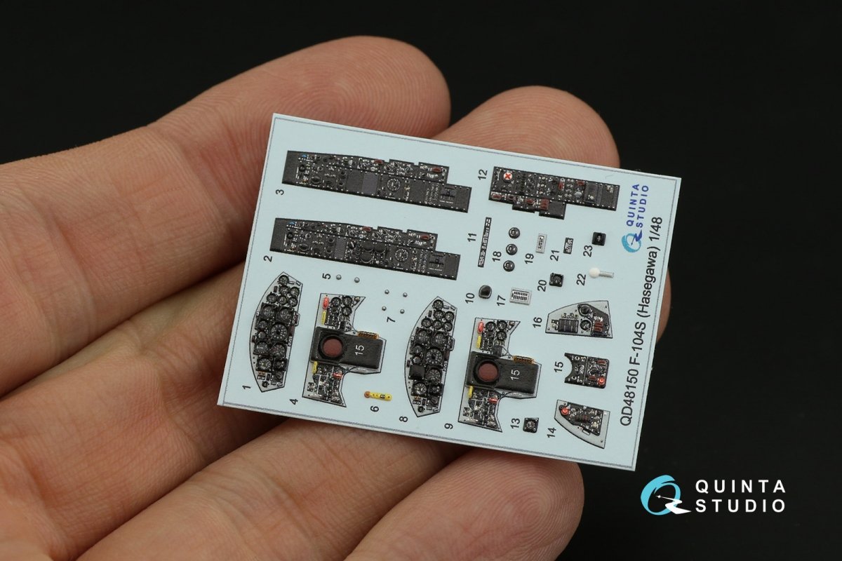 Quinta Studio QD48150 F-104S 3D-Printed &amp;amp; colored Interior on decal paper (Hasegawa) 1/48 – image 7