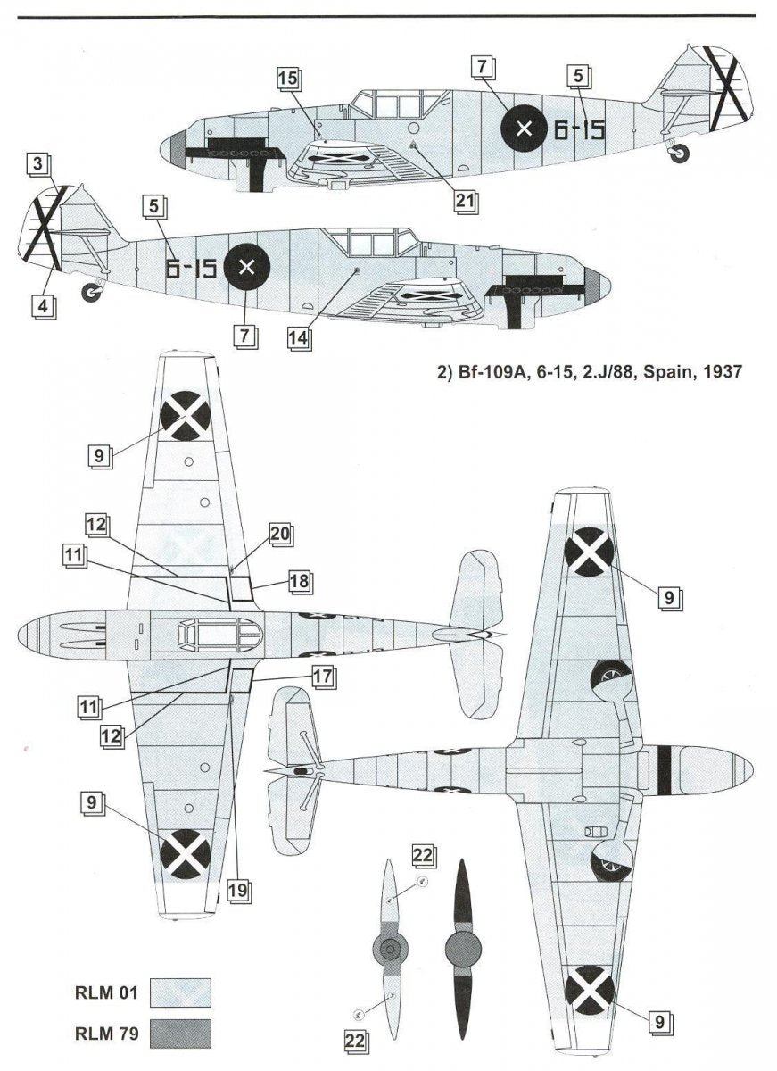 Dora Wings 48009 Bf.109 A/B Legion Condor 1/48 – zdjęcie 8