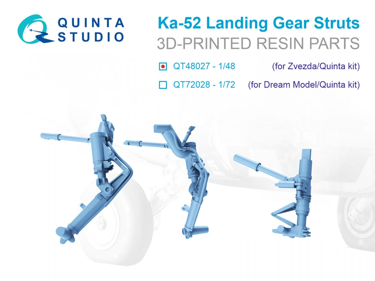 Quinta Studio QT48027 Ka-52 Landig Gear Struts (Zvezda/Quinta) 1/48