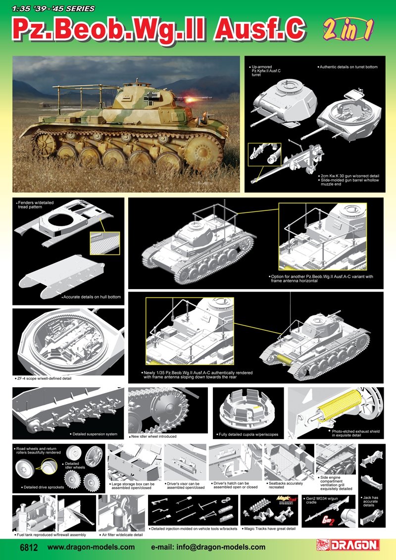 Dragon 6812 Pz.Beob.Wg.II Ausf.A-C – zdjęcie 2