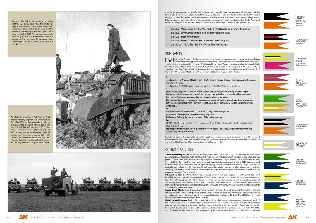 AK Interactive AK130010 VÉHICULES DE LA 1RE DIVISION BLINDÉE POLONAISE – GUIDE DES PROFILS DE CAMOUFLAGE - Anglais – image 4