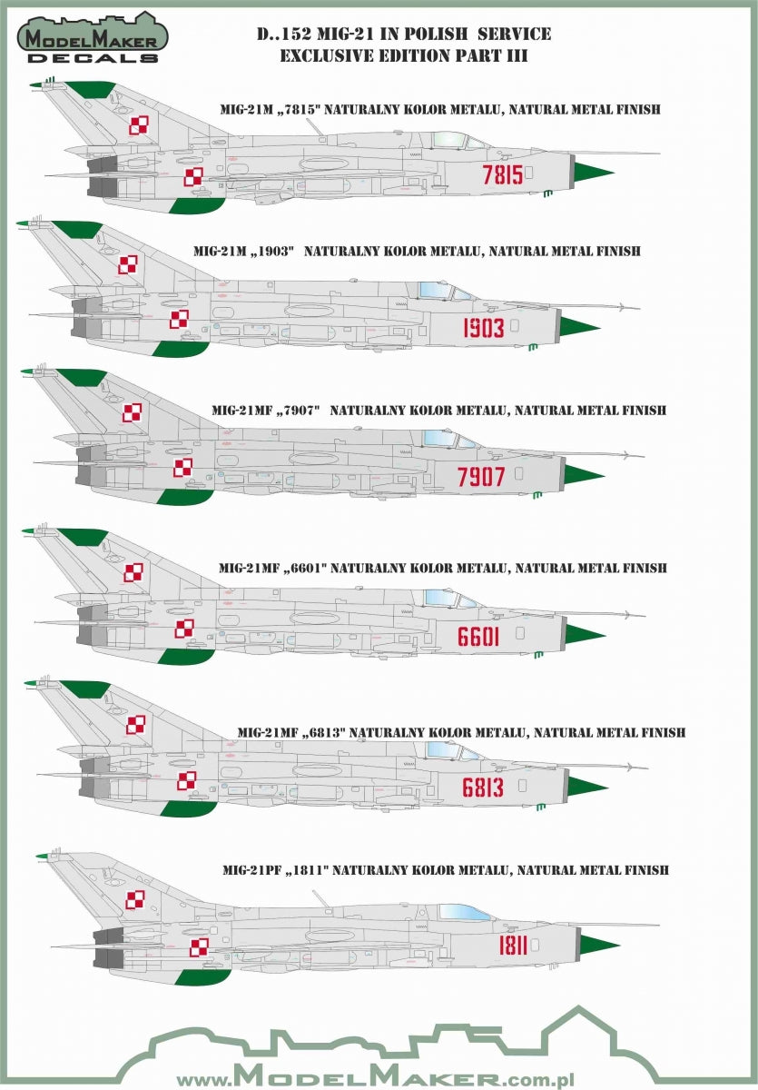 ModelMaker Decals D48152 MiG-21 in Polish service exclusive edition part III 1/48 – image 2