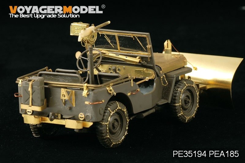 Voyager Model PEA185 WWII U.S. Jeep Willys MB snow plow w/ tyre chains (For TAMIYA /ITALIAN) 1/35 – zdjęcie 6